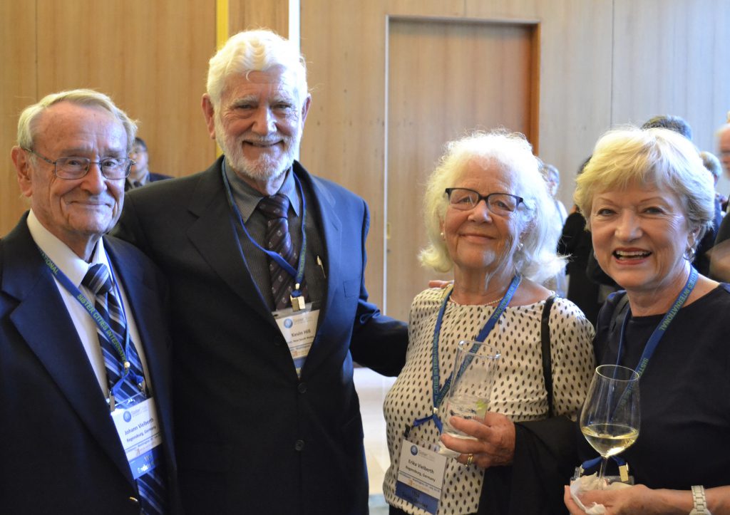 Global Leaders Circle Members Hans and Erika Veilberth with event attendees