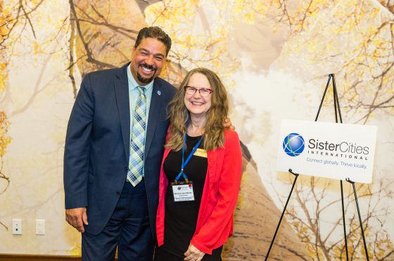 Roger-Mark De Souza with Attendees